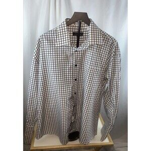 Avanti Uomo Stylish Unique Men’s Dress Check Shirt 18.5 34/35 Designer Business